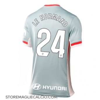 Atletico Madrid Robin Le Normand #24 Maglia Gara Trasferta Repliche 2024-25 Donna Maniche Corte